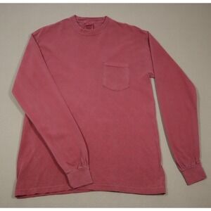 Comfort Colors Dark Red Long Sleeved Pocket Tee - Size M‎